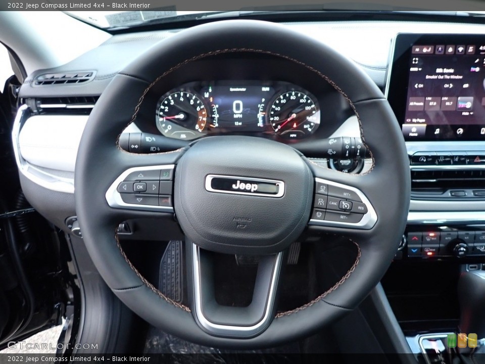 Black Interior Steering Wheel for the 2022 Jeep Compass Limited 4x4 #143278583