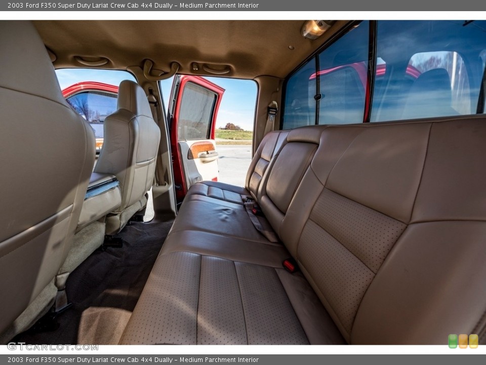 Medium Parchment Interior Rear Seat for the 2003 Ford F350 Super Duty Lariat Crew Cab 4x4 Dually #143280713