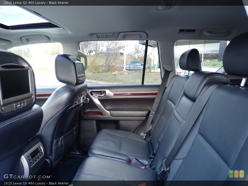 Black Interior Rear Seat for the 2015 Lexus GX 460 Luxury #143282027