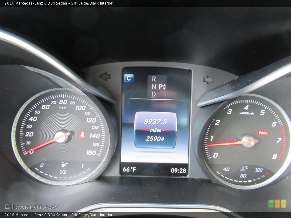 Silk Beige/Black Interior Gauges for the 2016 Mercedes-Benz C 300 Sedan #143284151