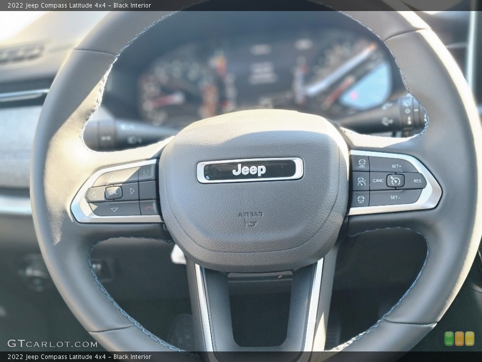 Black Interior Steering Wheel for the 2022 Jeep Compass Latitude 4x4 #143289246