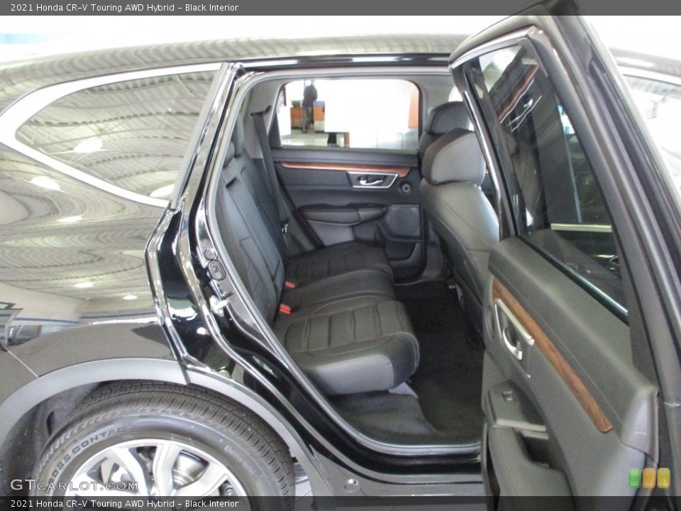Black Interior Rear Seat for the 2021 Honda CR-V Touring AWD Hybrid #143290702