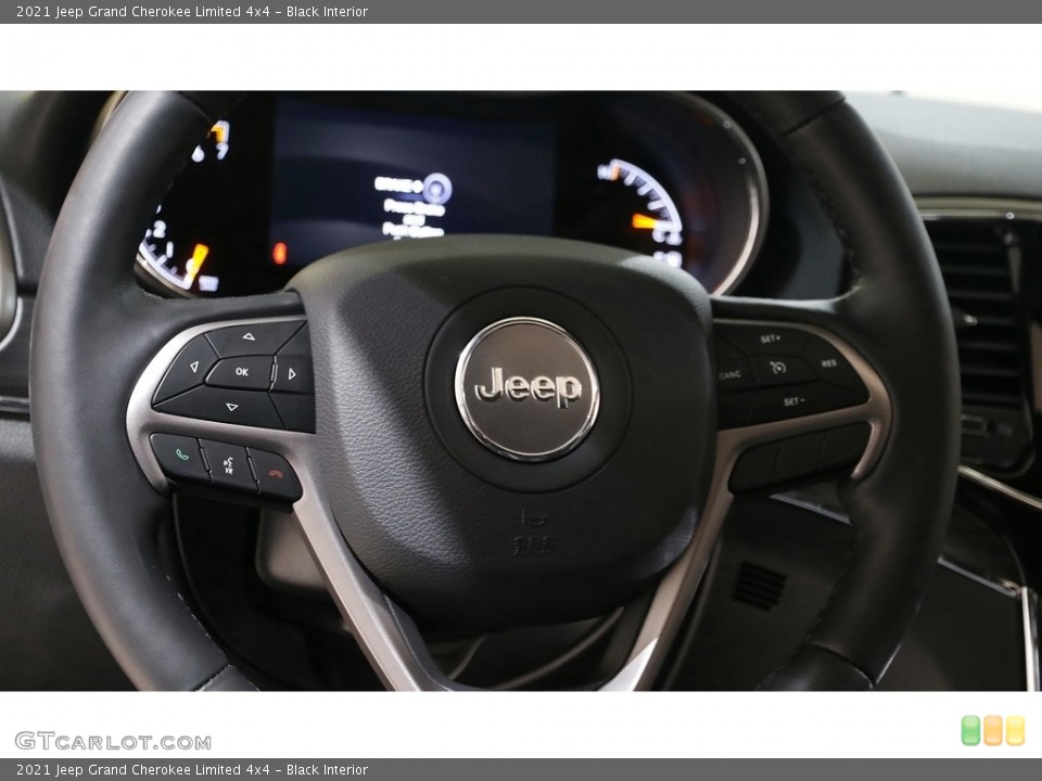 Black Interior Steering Wheel for the 2021 Jeep Grand Cherokee Limited 4x4 #143294450