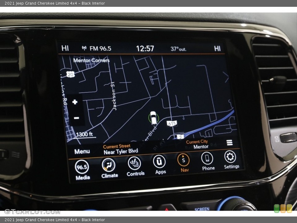 Black Interior Navigation for the 2021 Jeep Grand Cherokee Limited 4x4 #143294490