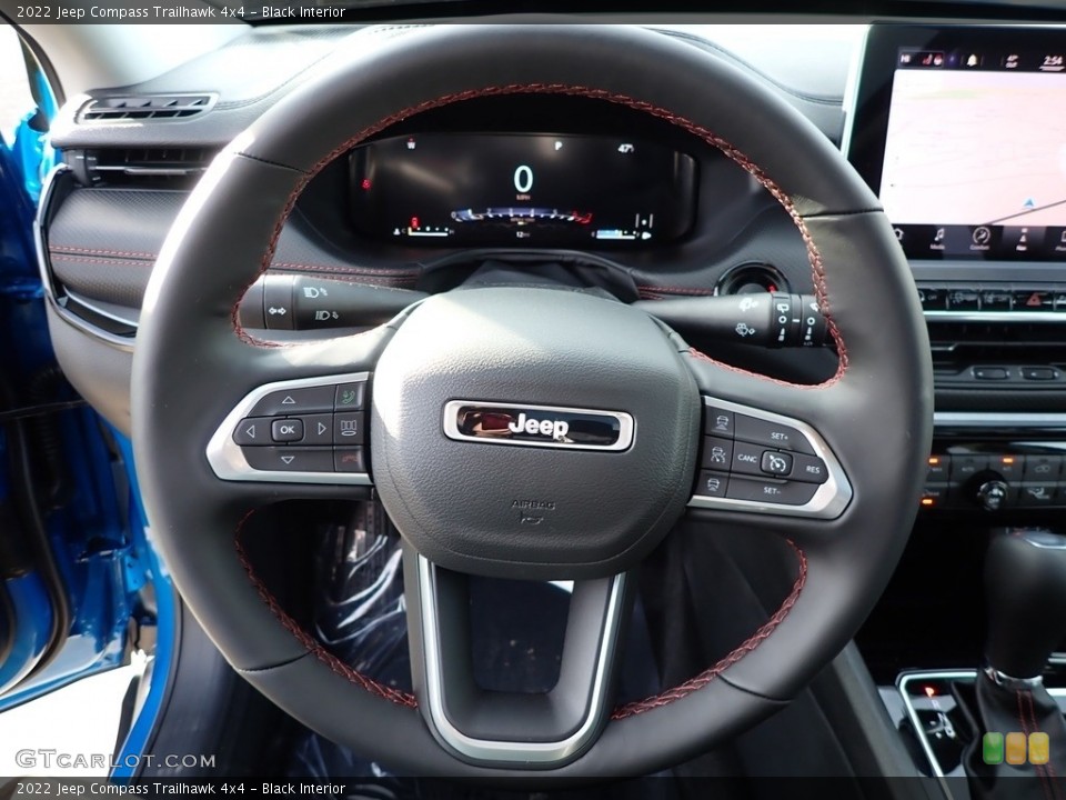 Black Interior Steering Wheel for the 2022 Jeep Compass Trailhawk 4x4 #143296223