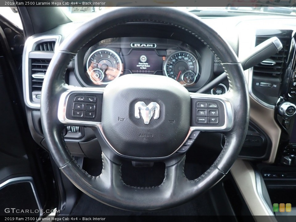 Black Interior Steering Wheel for the 2019 Ram 2500 Laramie Mega Cab 4x4 #143296573