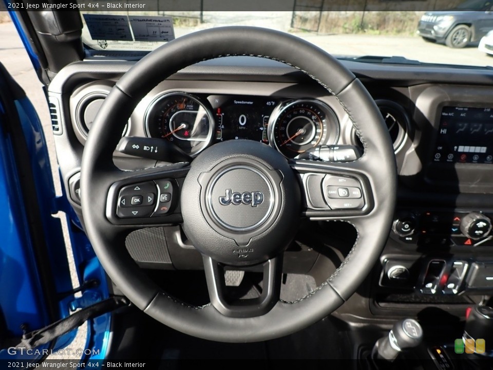 Black Interior Steering Wheel for the 2021 Jeep Wrangler Sport 4x4 #143296749