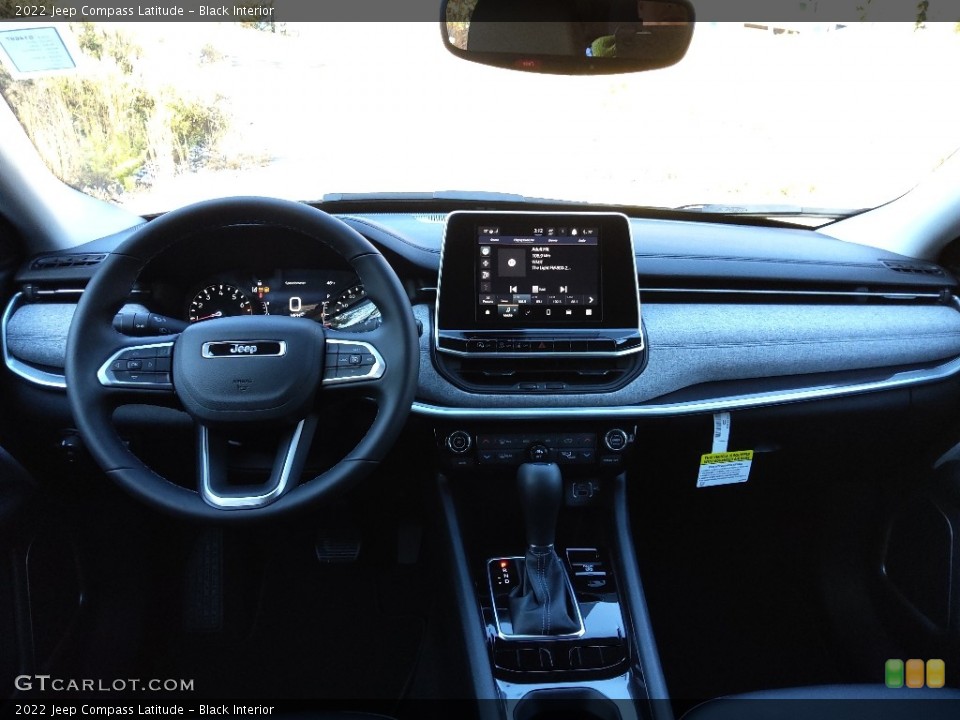 Black Interior Dashboard for the 2022 Jeep Compass Latitude #143297965