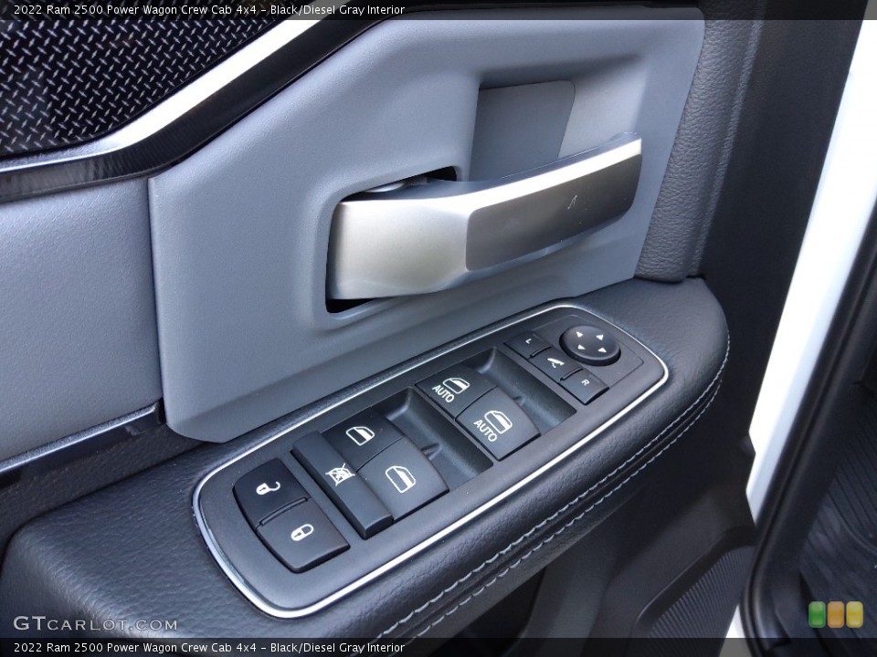 Black/Diesel Gray Interior Door Panel for the 2022 Ram 2500 Power Wagon Crew Cab 4x4 #143298534