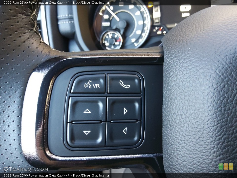 Black/Diesel Gray Interior Steering Wheel for the 2022 Ram 2500 Power Wagon Crew Cab 4x4 #143298719