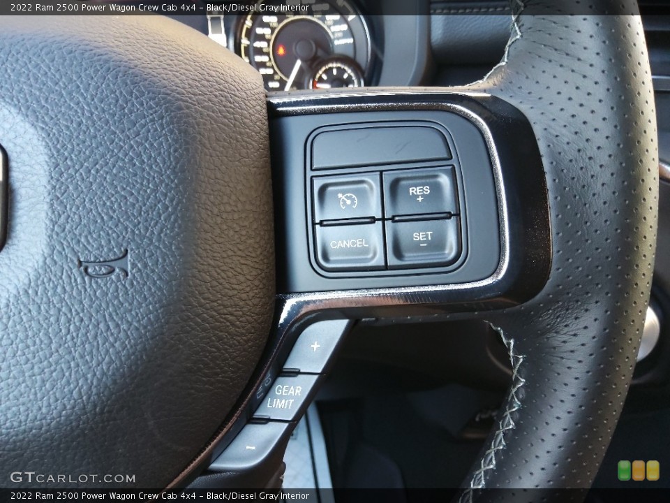 Black/Diesel Gray Interior Steering Wheel for the 2022 Ram 2500 Power Wagon Crew Cab 4x4 #143298740