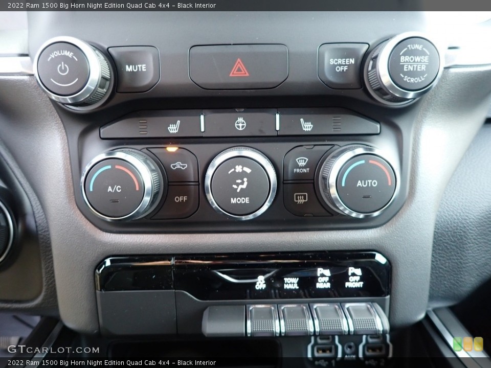 Black Interior Controls for the 2022 Ram 1500 Big Horn Night Edition Quad Cab 4x4 #143298896