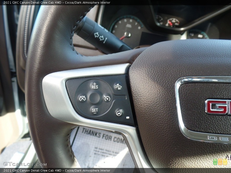 Cocoa/Dark Atmosphere Interior Steering Wheel for the 2021 GMC Canyon Denali Crew Cab 4WD #143299320