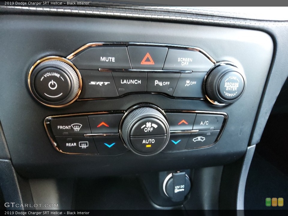 Black Interior Controls for the 2019 Dodge Charger SRT Hellcat #143302887