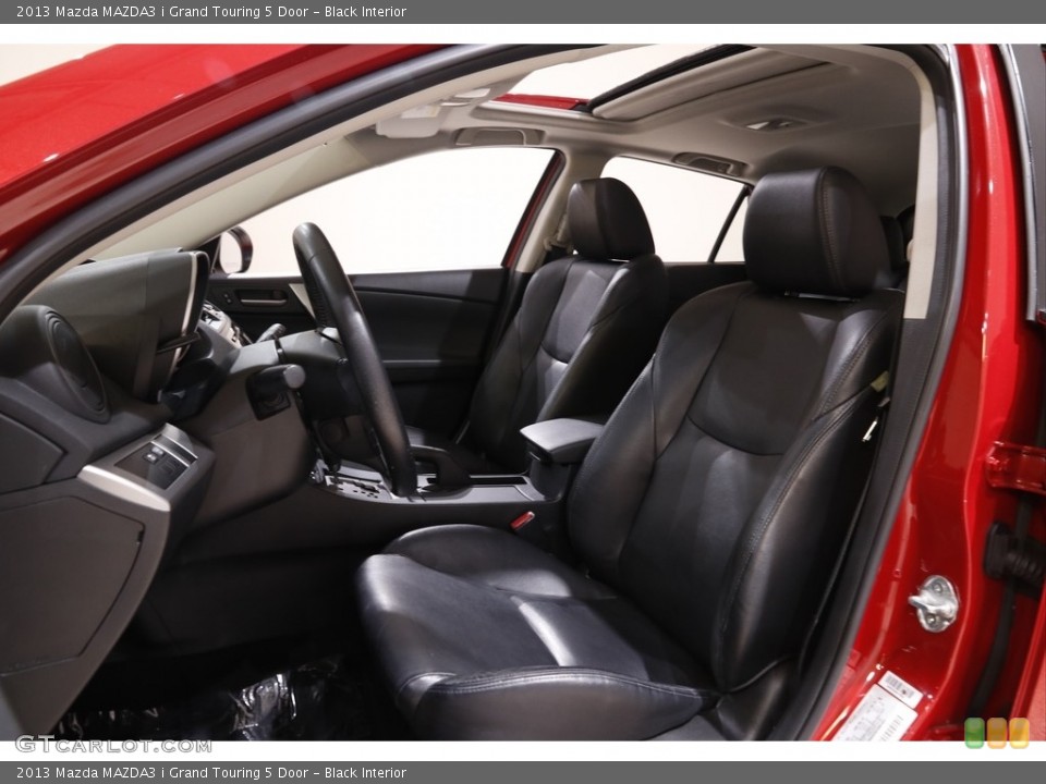 Black Interior Front Seat for the 2013 Mazda MAZDA3 i Grand Touring 5 Door #143305653
