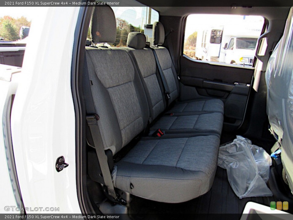 Medium Dark Slate Interior Rear Seat for the 2021 Ford F150 XL SuperCrew 4x4 #143307648
