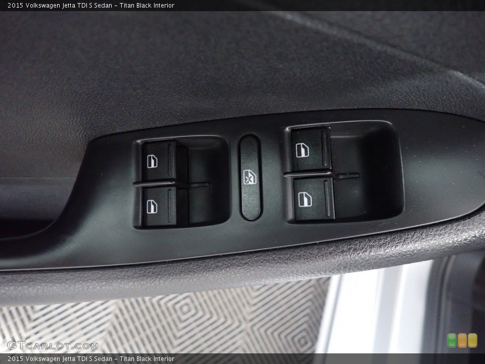 Titan Black Interior Door Panel for the 2015 Volkswagen Jetta TDI S Sedan #143311317