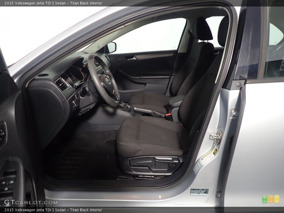 Titan Black Interior Front Seat for the 2015 Volkswagen Jetta TDI S Sedan #143311361