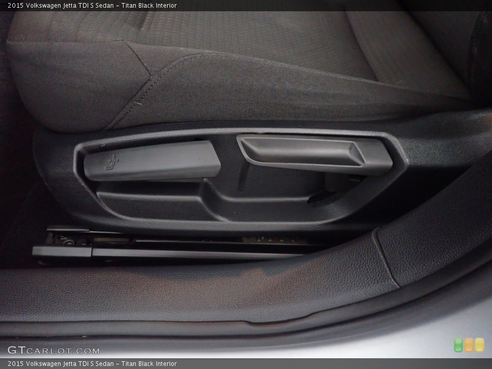 Titan Black Interior Front Seat for the 2015 Volkswagen Jetta TDI S Sedan #143311386