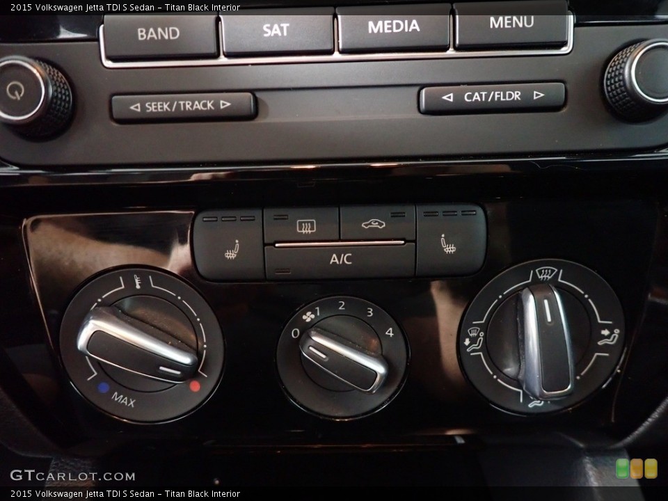 Titan Black Interior Controls for the 2015 Volkswagen Jetta TDI S Sedan #143311575