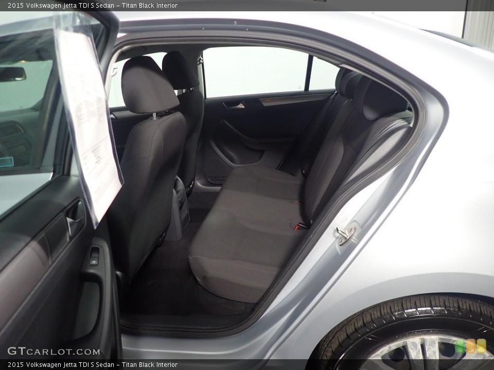 Titan Black Interior Rear Seat for the 2015 Volkswagen Jetta TDI S Sedan #143311653