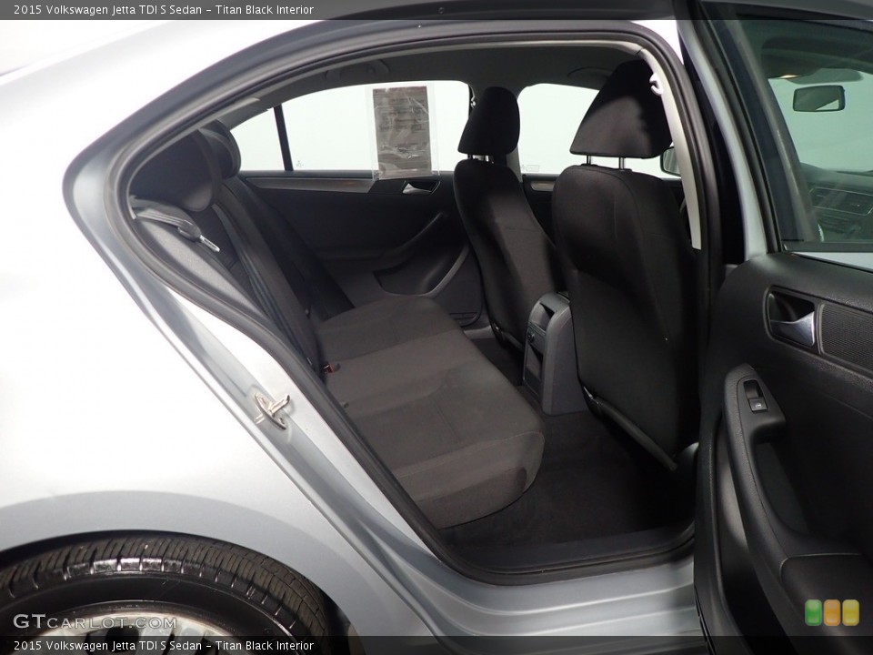 Titan Black Interior Rear Seat for the 2015 Volkswagen Jetta TDI S Sedan #143311698
