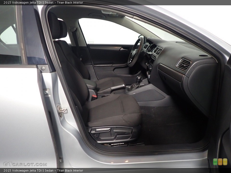 Titan Black Interior Front Seat for the 2015 Volkswagen Jetta TDI S Sedan #143311737