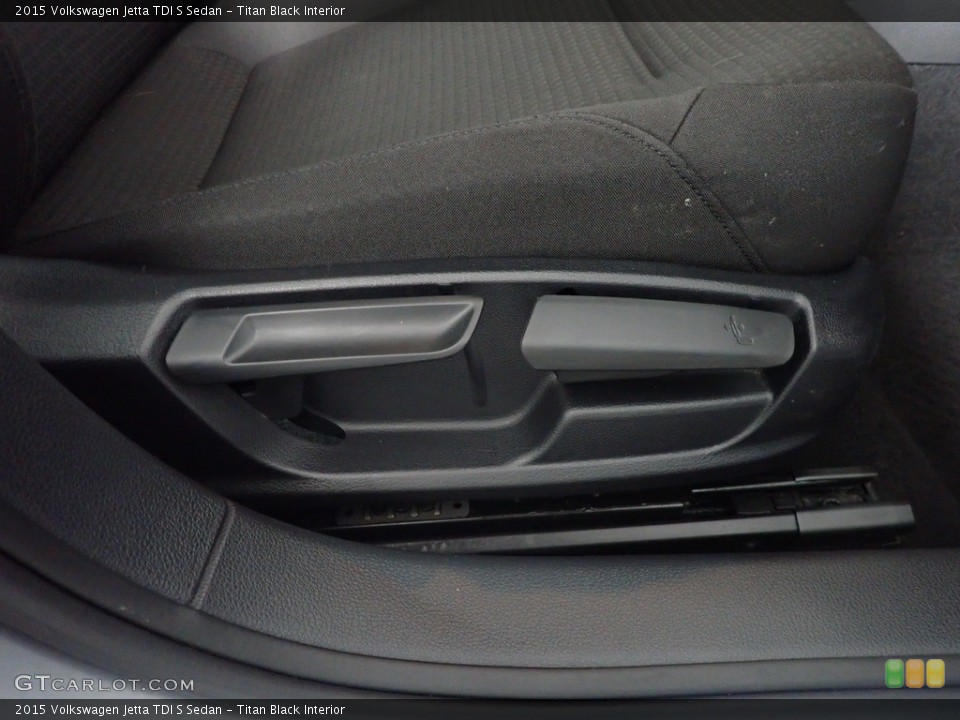 Titan Black Interior Front Seat for the 2015 Volkswagen Jetta TDI S Sedan #143311758