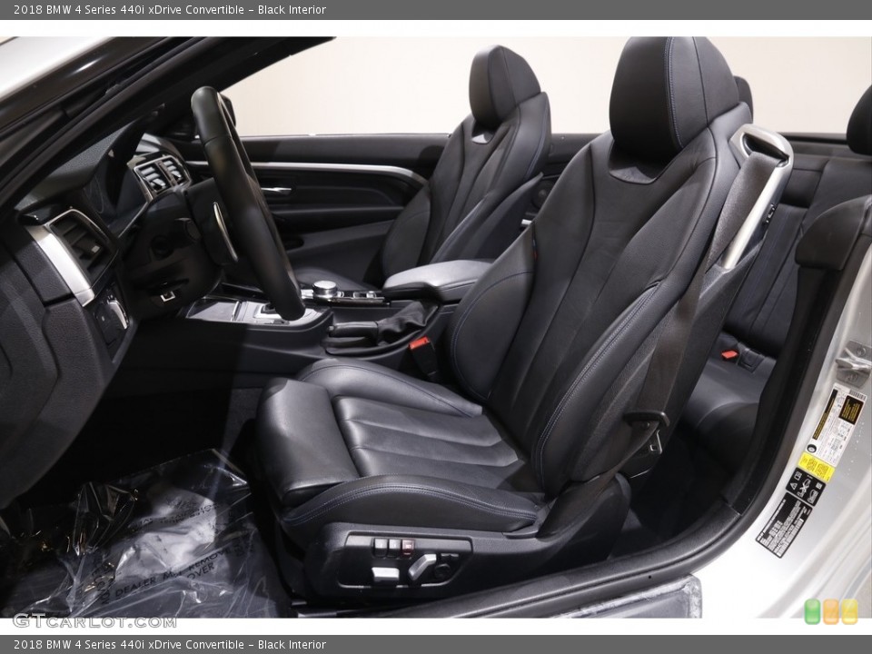 Black Interior Front Seat for the 2018 BMW 4 Series 440i xDrive Convertible #143312422
