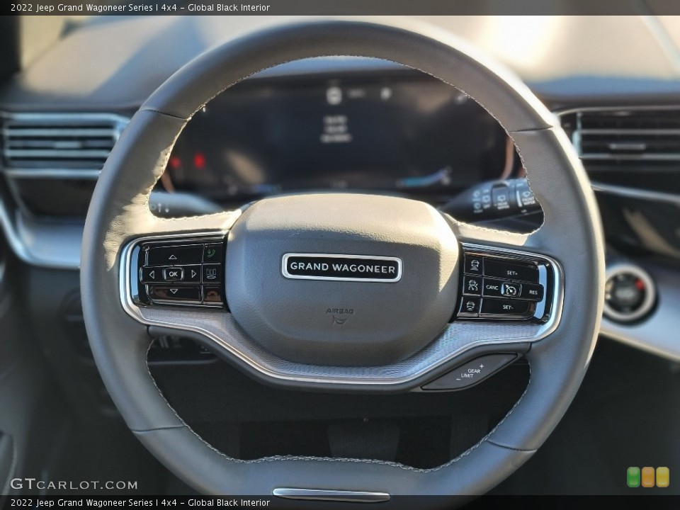 Global Black Interior Steering Wheel for the 2022 Jeep Grand Wagoneer Series I 4x4 #143313363