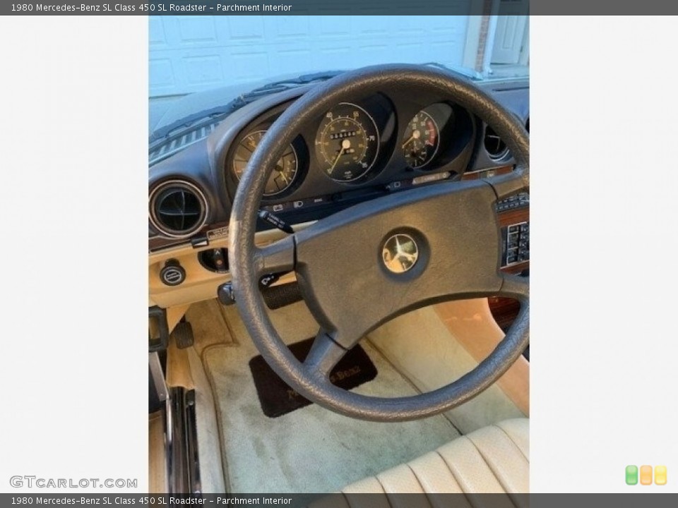 Parchment Interior Steering Wheel for the 1980 Mercedes-Benz SL Class 450 SL Roadster #143316644