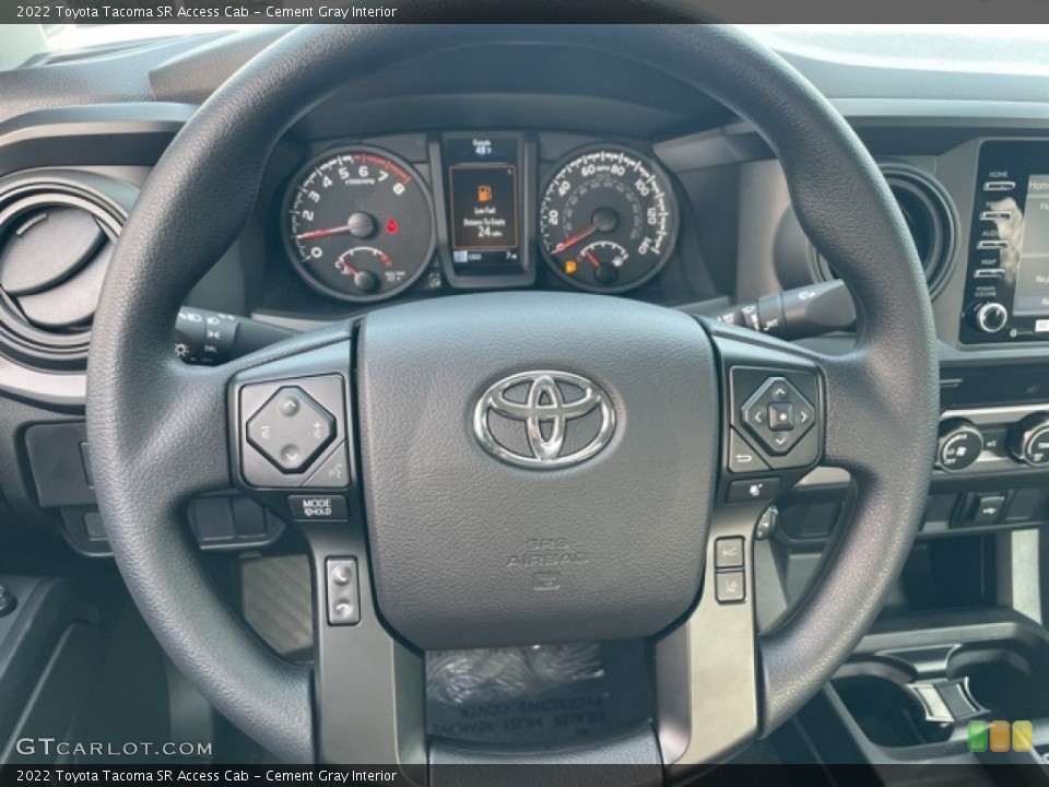 Cement Gray Interior Steering Wheel for the 2022 Toyota Tacoma SR Access Cab #143323766