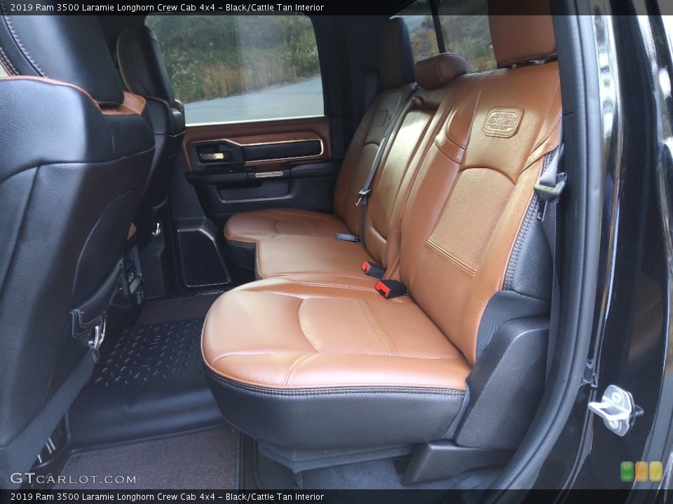 Black/Cattle Tan Interior Rear Seat for the 2019 Ram 3500 Laramie Longhorn Crew Cab 4x4 #143323914