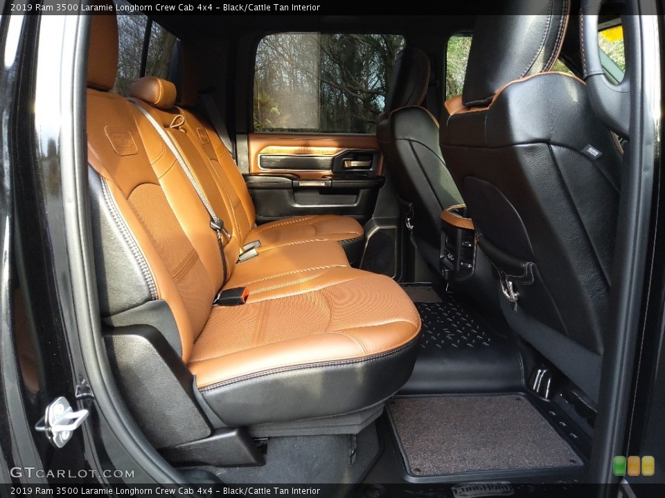 Black/Cattle Tan Interior Rear Seat for the 2019 Ram 3500 Laramie Longhorn Crew Cab 4x4 #143323995