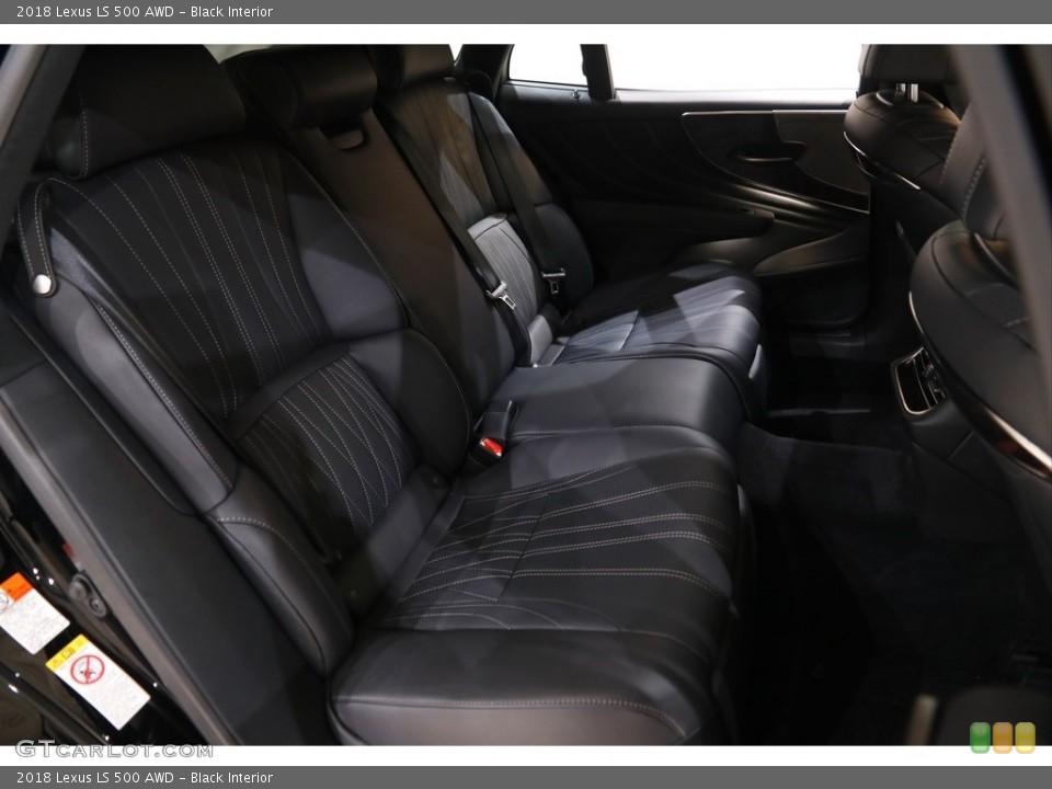 Black Interior Rear Seat for the 2018 Lexus LS 500 AWD #143326410