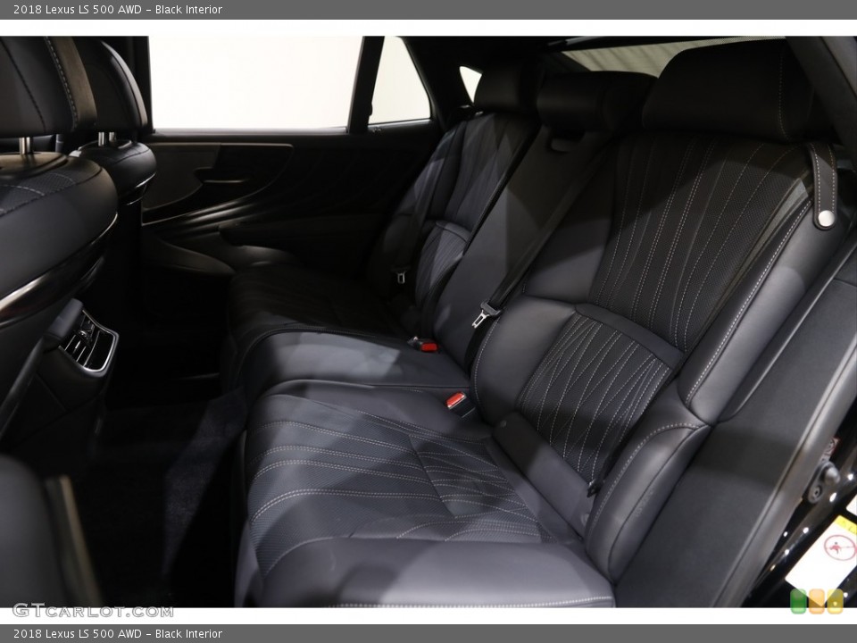 Black Interior Rear Seat for the 2018 Lexus LS 500 AWD #143326416