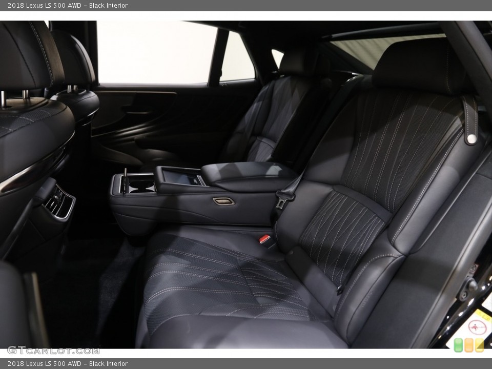 Black Interior Rear Seat for the 2018 Lexus LS 500 AWD #143326428