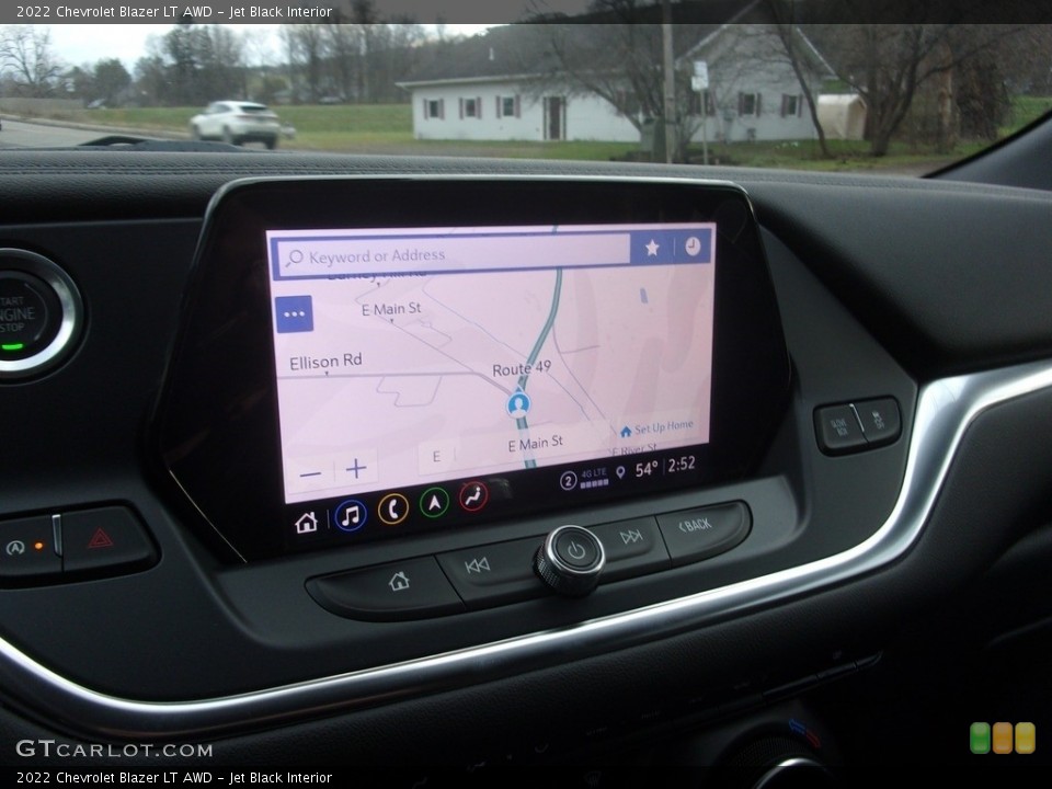 Jet Black Interior Navigation for the 2022 Chevrolet Blazer LT AWD #143331740