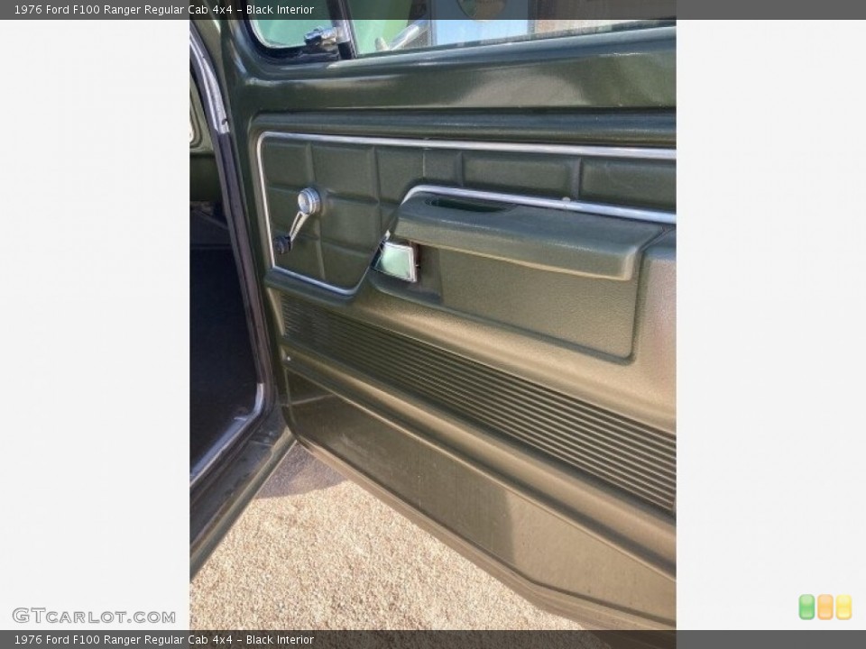 Black Interior Door Panel for the 1976 Ford F100 Ranger Regular Cab 4x4 #143334383