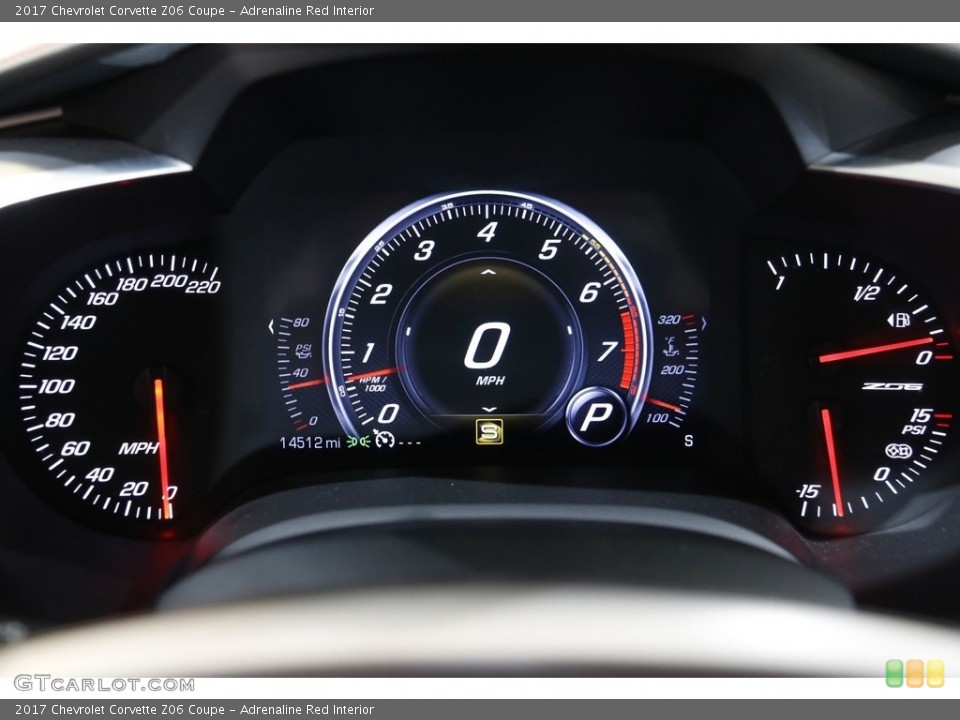 Adrenaline Red Interior Gauges for the 2017 Chevrolet Corvette Z06 Coupe #143336789