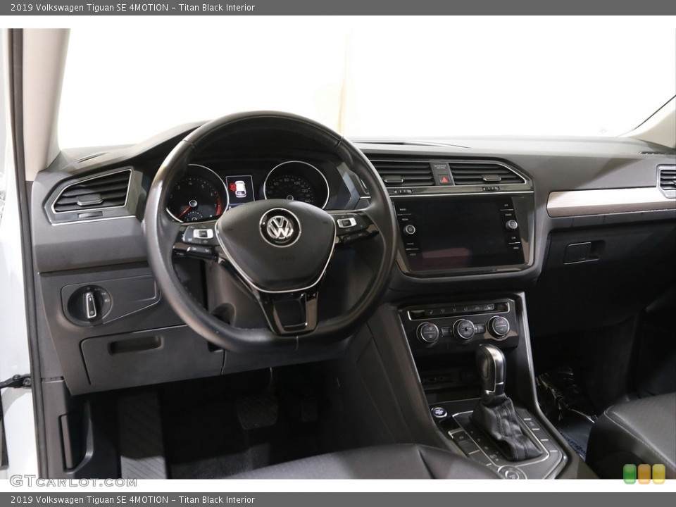 Titan Black Interior Dashboard for the 2019 Volkswagen Tiguan SE 4MOTION #143341105