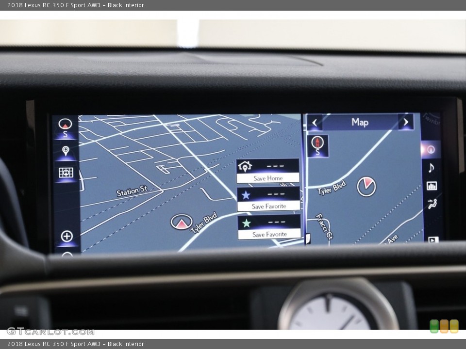 Black Interior Navigation for the 2018 Lexus RC 350 F Sport AWD #143341639