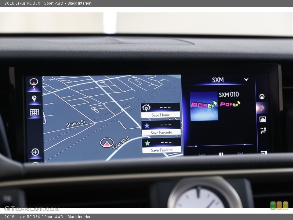 Black Interior Navigation for the 2018 Lexus RC 350 F Sport AWD #143341657