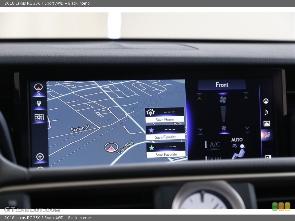 Black Interior Navigation for the 2018 Lexus RC 350 F Sport AWD #143341672