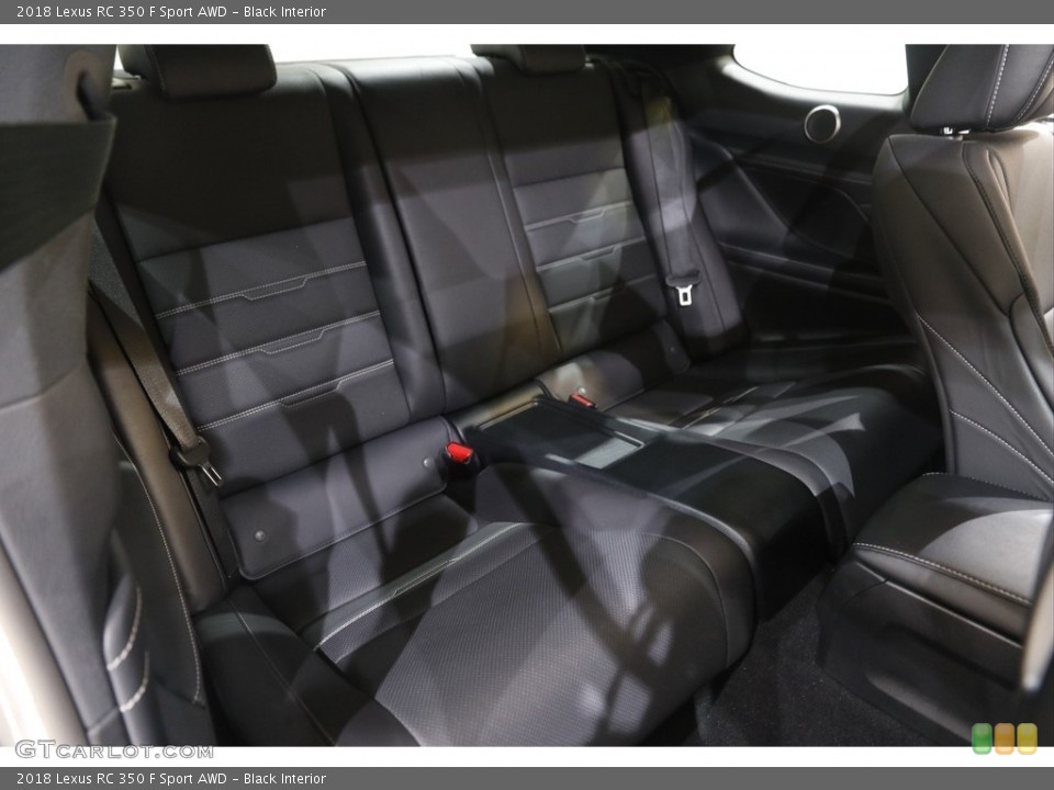 Black Interior Rear Seat for the 2018 Lexus RC 350 F Sport AWD #143341750
