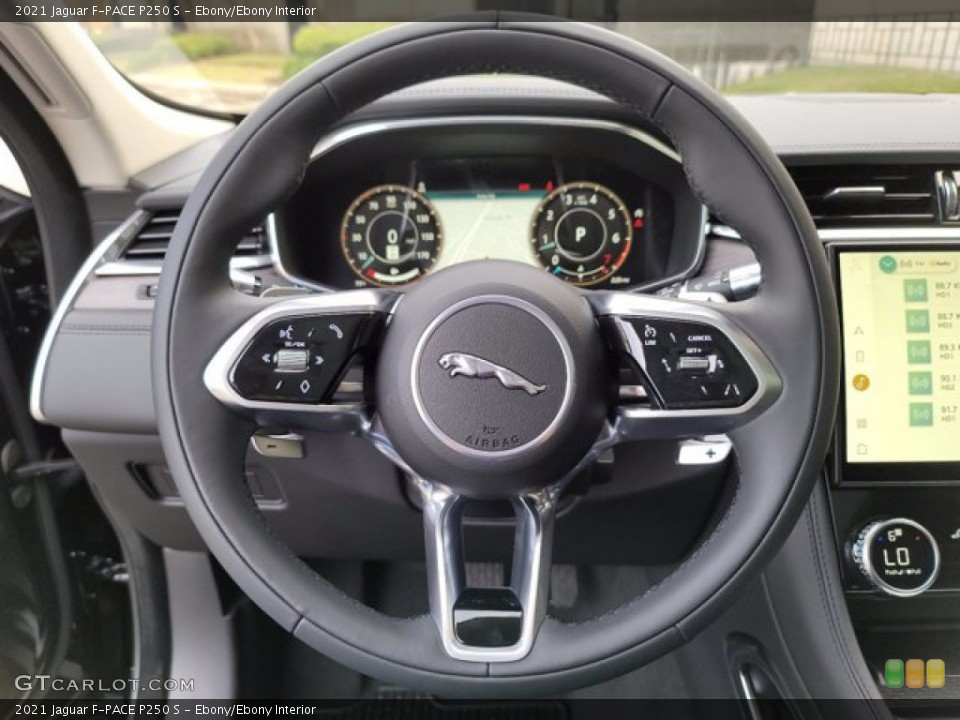 Ebony/Ebony Interior Steering Wheel for the 2021 Jaguar F-PACE P250 S #143343142