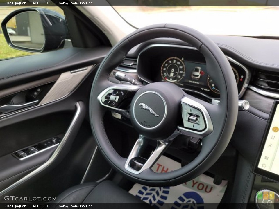 Ebony/Ebony Interior Steering Wheel for the 2021 Jaguar F-PACE P250 S #143343394