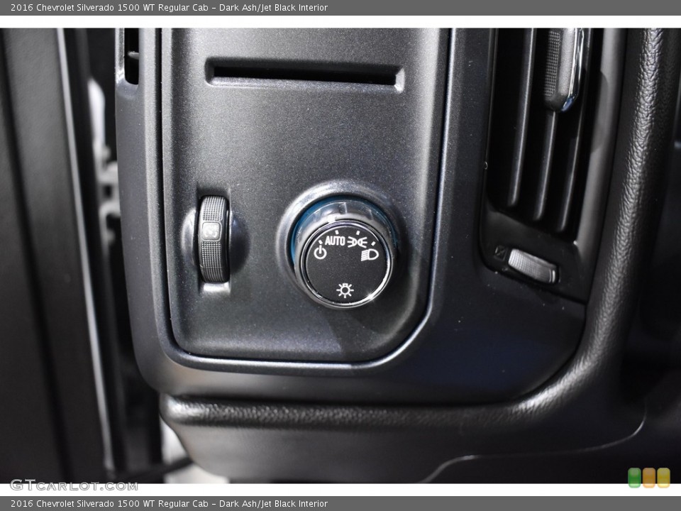 Dark Ash/Jet Black Interior Controls for the 2016 Chevrolet Silverado 1500 WT Regular Cab #143343445