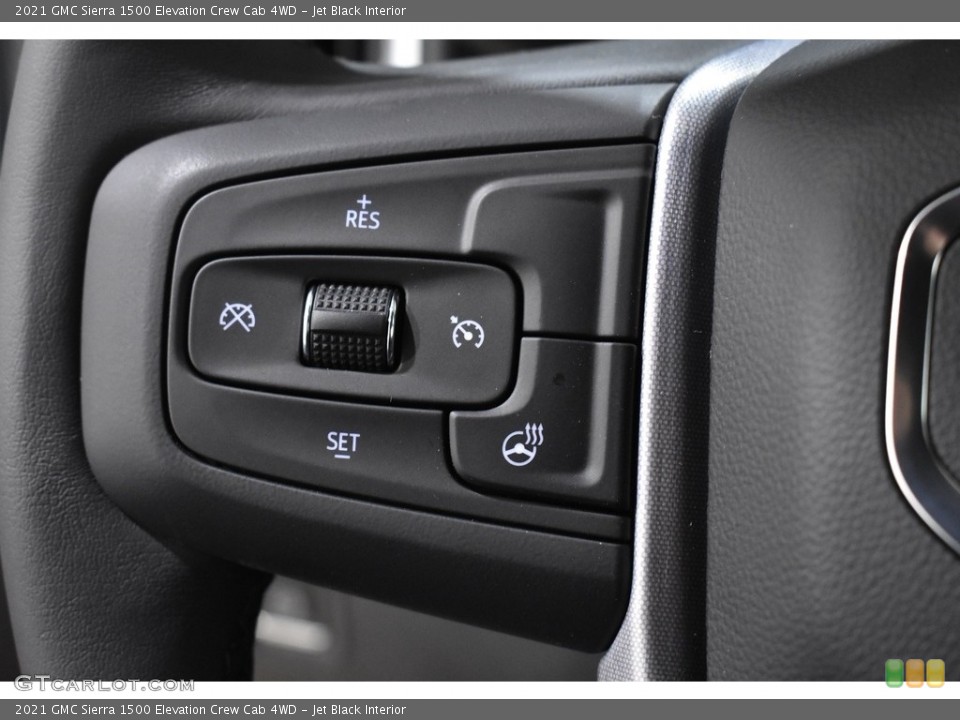 Jet Black Interior Steering Wheel for the 2021 GMC Sierra 1500 Elevation Crew Cab 4WD #143343988