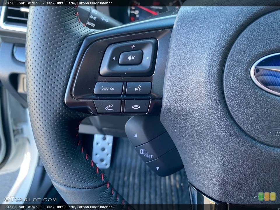Black Ultra Suede/Carbon Black Interior Steering Wheel for the 2021 Subaru WRX STI #143346140